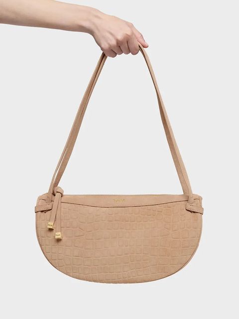 Tous torebka zamszowa Halfmoon kolor beżowy 2002359001