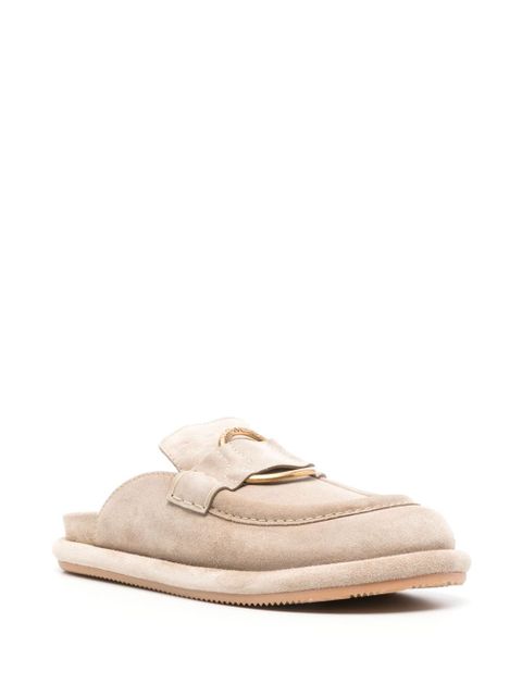 Moncler Bell suede mules - Neutrals - zdjęcie produktu nr 2
