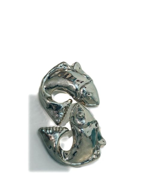 Jacquemus The Poisson sculpted earrings - Silver