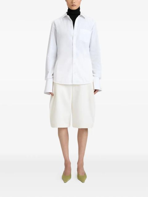 Victoria Beckham tab-detail knee-length shorts - Neutrals - zdjęcie produktu nr 2