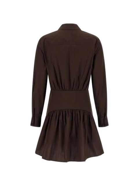 STAUD Rocco button long-sleeve midi dress - Brown - zdjęcie produktu nr 1