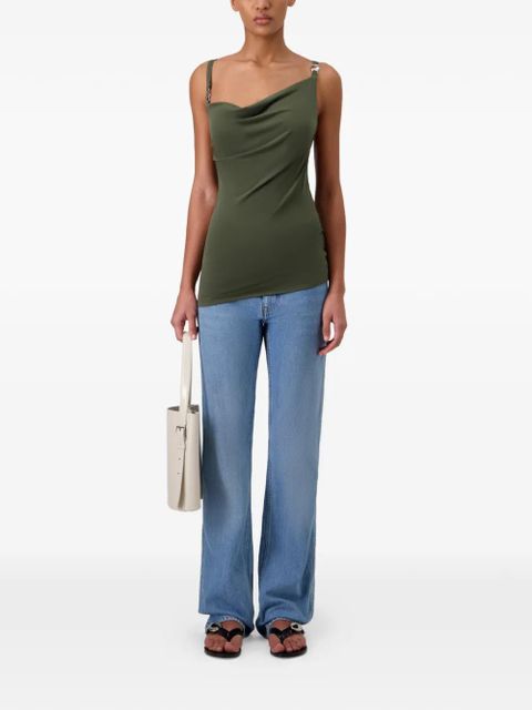 Coperni draped strap logo blouse - Green - zdjęcie produktu nr 2