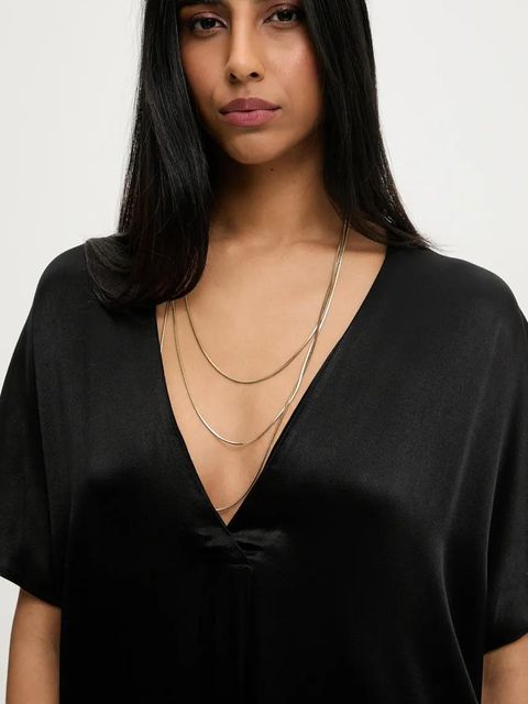 Answear.LAB sukienka kolor czarny midi oversize