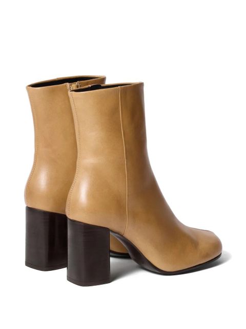 LEMAIRE anatomic stitching leather boots - Neutrals