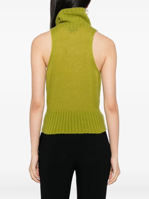 TOM FORD logo-plaque vest - Green