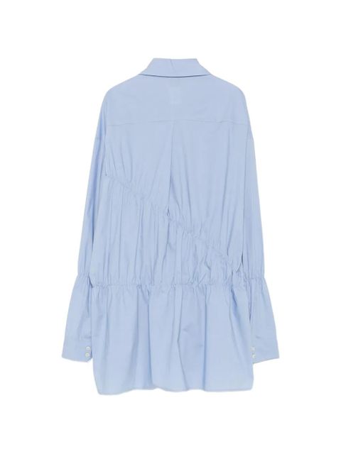 Alysi gathered poplin shirt - Blue - zdjęcie produktu nr 2