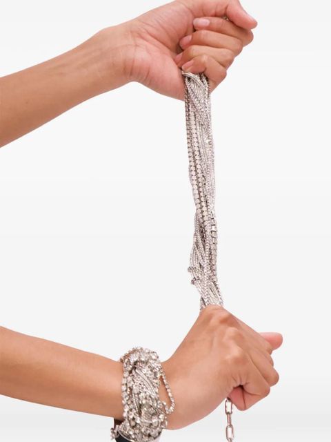 AREA Messy crystal-embellished multi-strand bracelet - Silver
