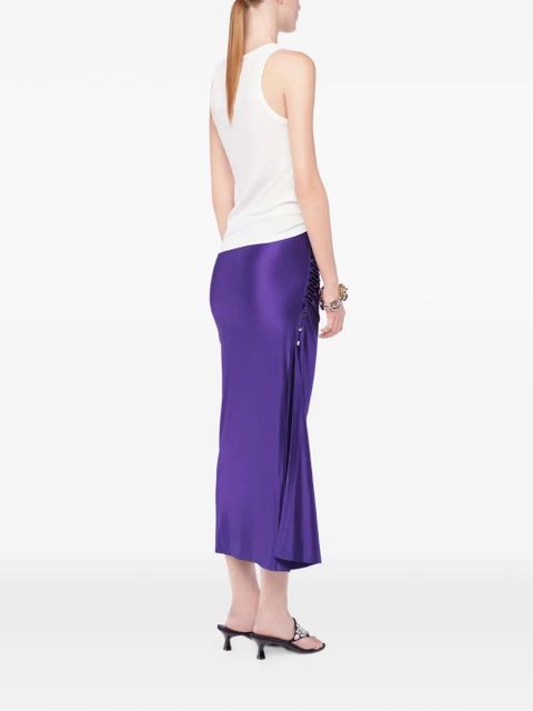 Rabanne draped midi skirt - Purple