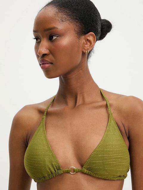 Answear.LAB dwuczęściowy strój kąpielowy kolor zielony lekko usztywniona miseczka