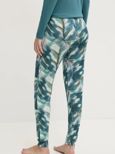 Chantelle spodnie lounge kolor zielony wzorzyste FN7660