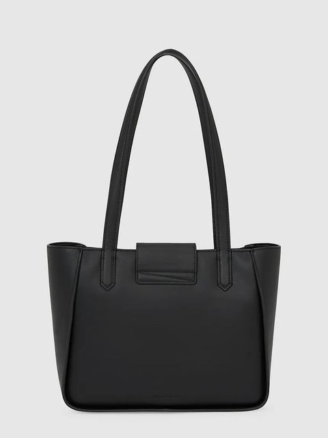 Karl Lagerfeld torebka skórzana K/SIGNATURE kolor czarny A4W30066