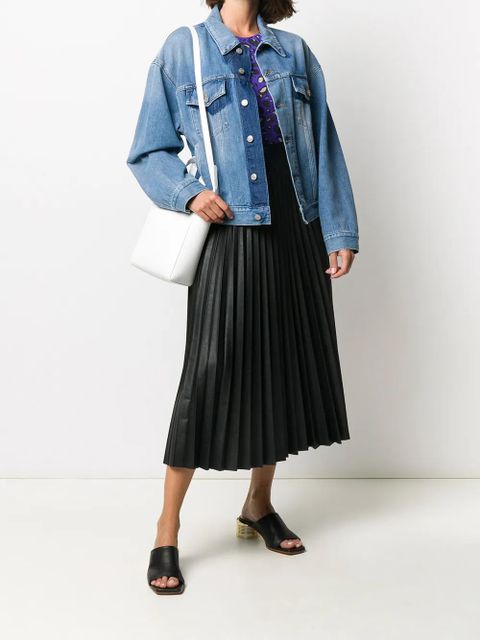MM6 Maison Margiela pleated midi skirt - Black - zdjęcie produktu nr 2