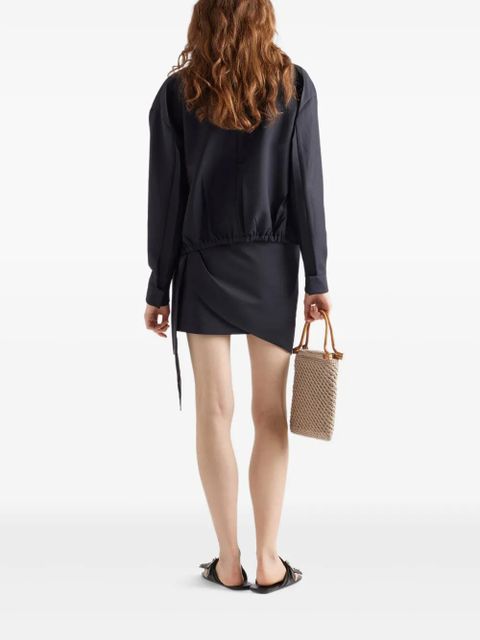 Prada asymmetric miniskirt - Blue