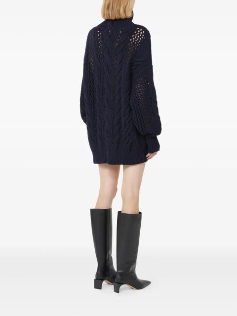 Sportmax CALCO cable-knit eyelet-detail sweater - Blue
