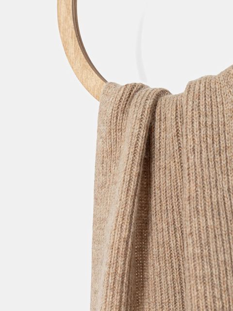 Joop! szalik z wełną damski kolor beżowy gładki 30038492 - zdjęcie produktu nr 2