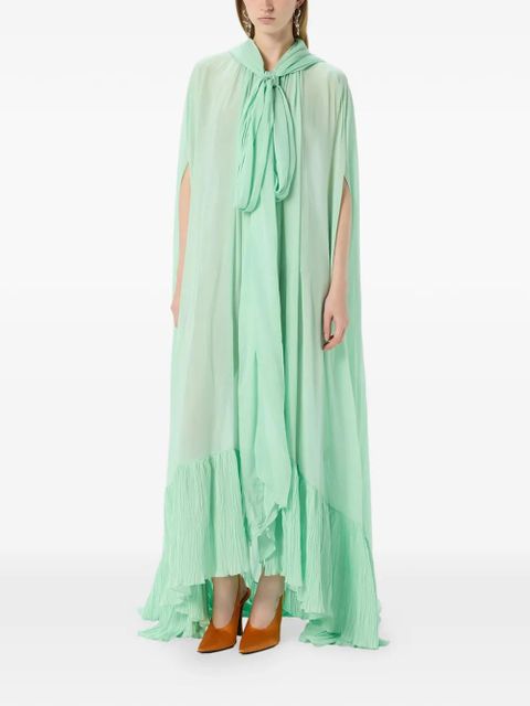 Blumarine hooded cape dress - Green