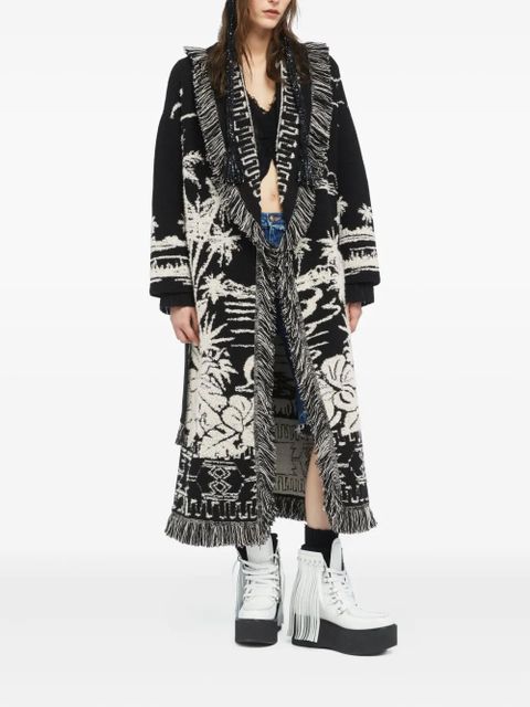 Alanui palm-tree fringe coat - Black - zdjęcie produktu nr 2