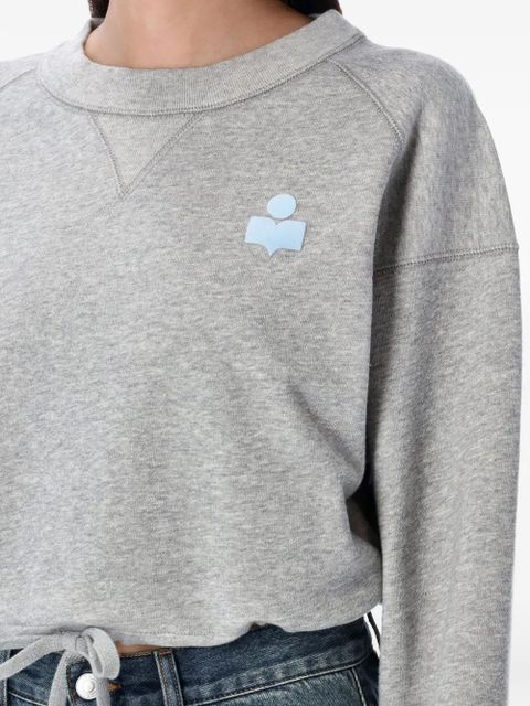 MARANT ÉTOILE cropped logo sweatshirt - Grey