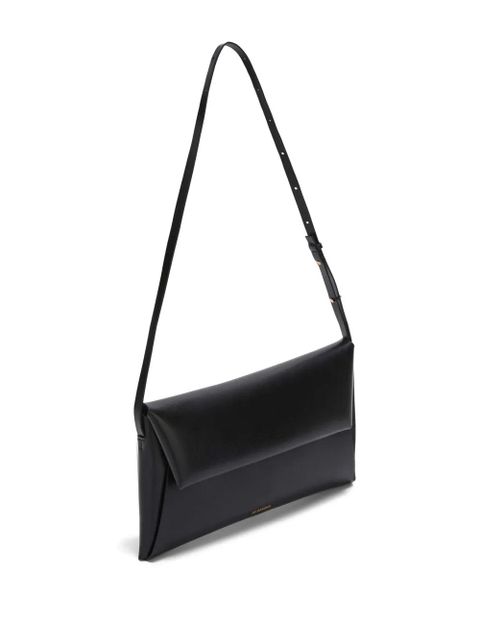 Jil Sander small Folded leather shoulder bag - Black