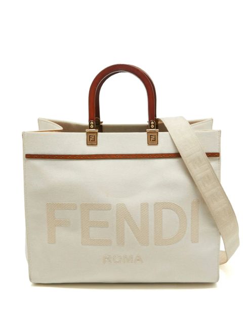 FENDI 2021 medium Sunshine two-way bag - White