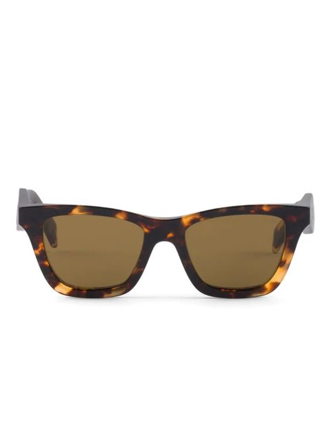 Prada Eyewear logo rectangle-frame sunglasses - Brown - zdjęcie produktu nr 1