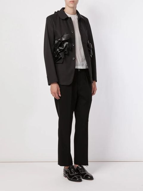 Comme Des Garçons bow appliqué round collar blazer - Black - zdjęcie produktu nr 2