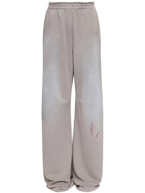 MM6 Maison Margiela paint-splatter track pants - Neutrals - zdjęcie produktu nr 1