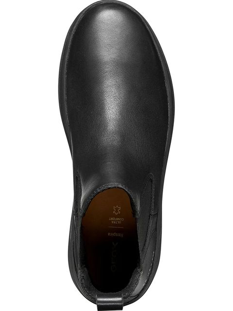 Geox botki skórzane D SPHERICA ECUB-2 damskie kolor czarny na platformie D56WVA 00085 C9999