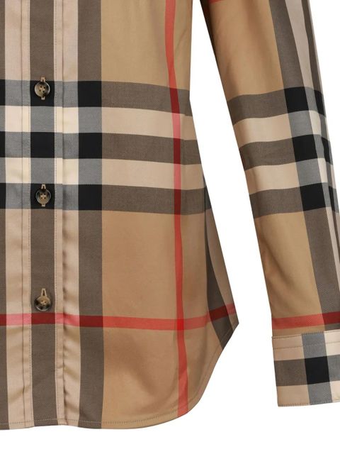 Burberry checked-pattern cotton shirt - Neutrals