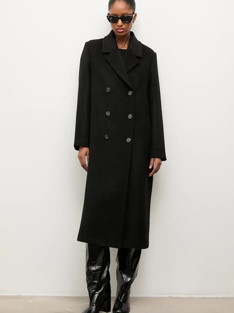 Answear.LAB płaszcz wełniany kolor czarny - zdjęcie produktu nr 2