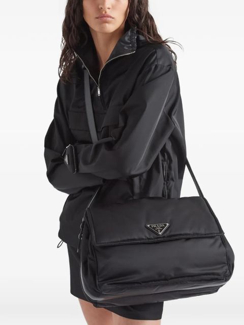 Prada large Traveller shoulder bag - Black