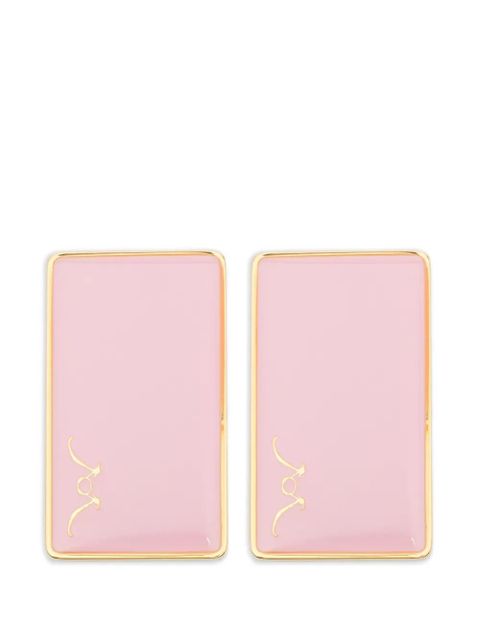 Rowen Rose rectangular earrings - Gold - zdjęcie produktu nr 1