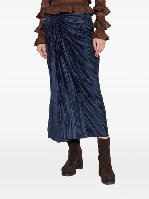 Cult Gaia pleated draped skirt - Blue