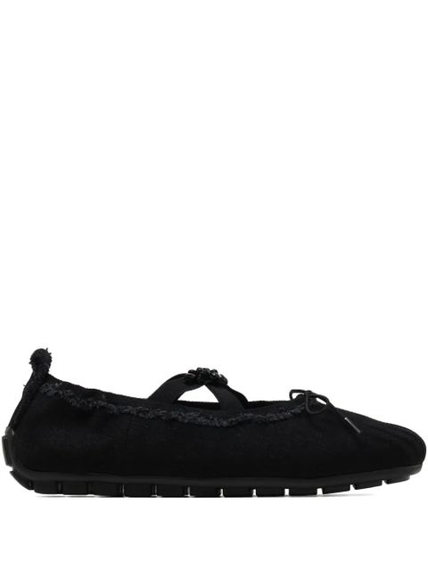 Simone Rocha frayed ballet flats - Black - zdjęcie produktu nr 1