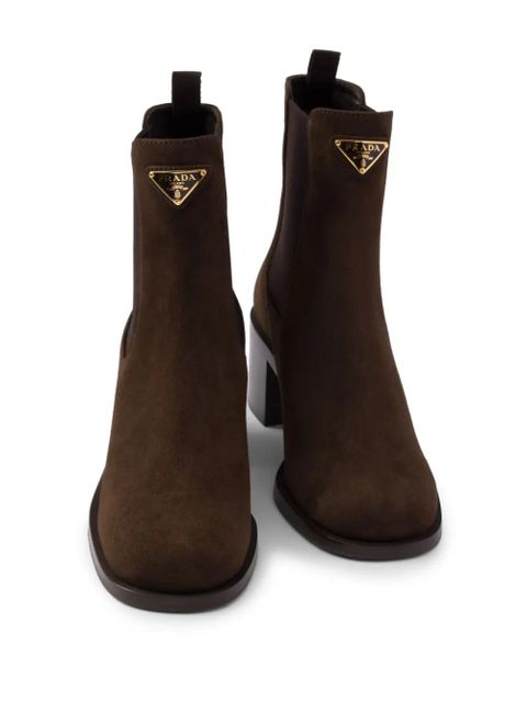 Prada suede 55mm Chelsea booties - Brown