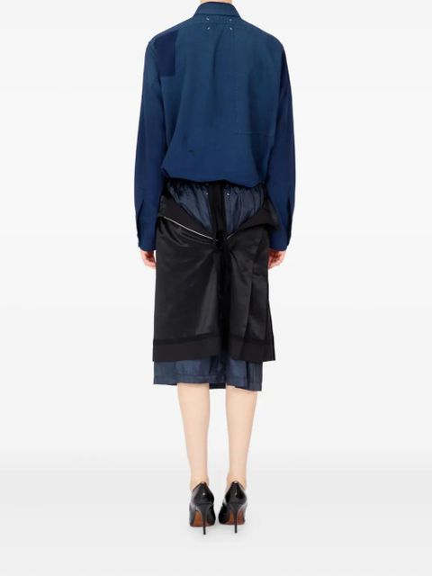 Maison Margiela layered midi skirt - Black