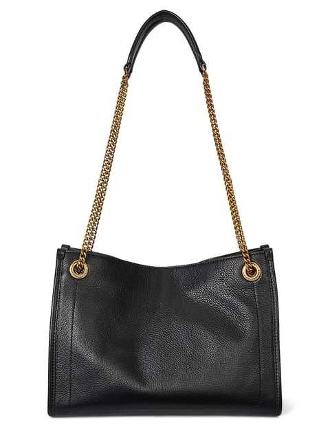 Lauren Ralph Lauren torebka skórzana kolor czarny 431980173