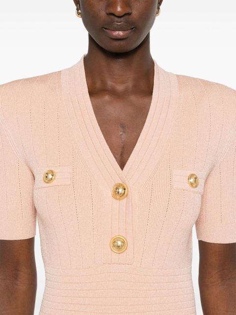 Balmain knitted mini dress - Neutrals