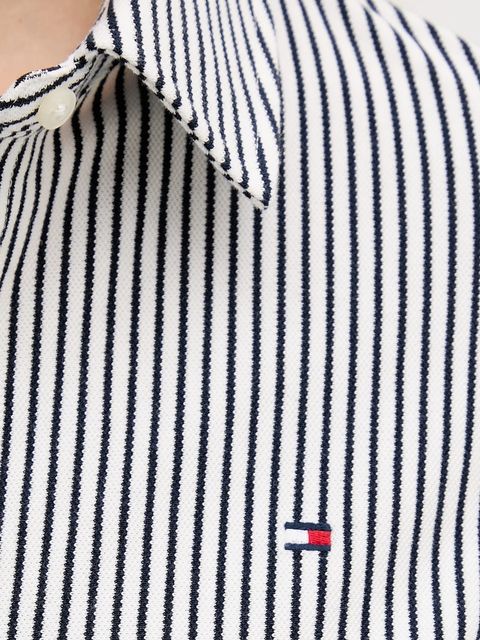 Tommy Hilfiger koszula damska kolor biały slim z kołnierzykiem klasycznym WW0WW43528
