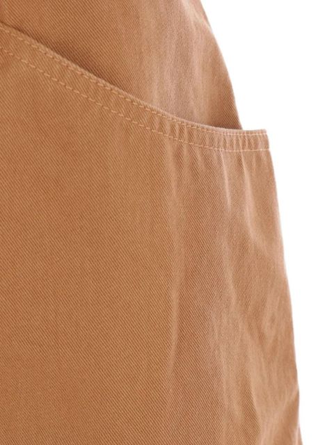ISABEL MARANT button-fastening cotton trousers - Brown