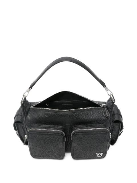 PINKO Love Birds-appliqué tote bag - Black