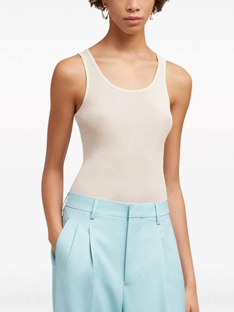 AMI Paris scoop-neck sleeveless tank top - Neutrals - zdjęcie produktu nr 2