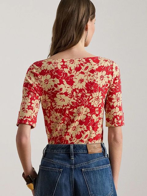 Lauren Ralph Lauren t-shirt basic damski z bawełną - zdjęcie produktu nr 1