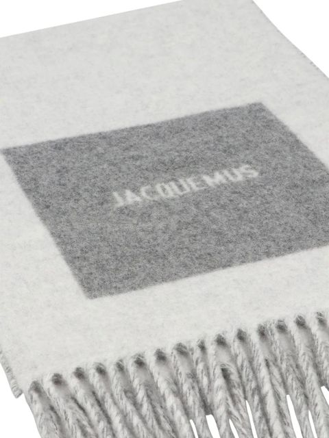 Jacquemus panelled fringed scarf - Grey - zdjęcie produktu nr 2