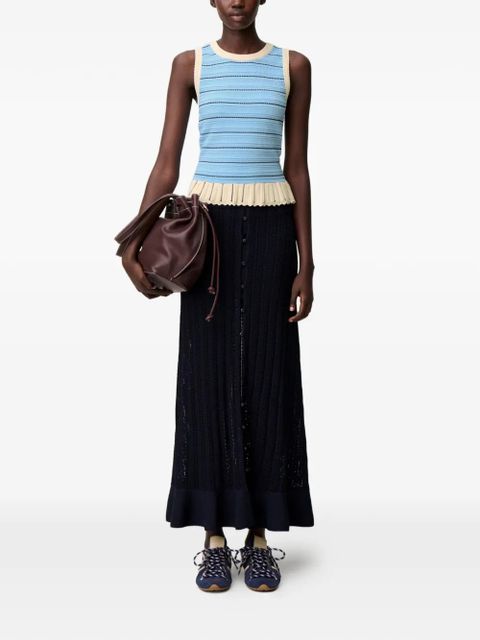 Claudie Pierlot striped peplum tank top - Blue - zdjęcie produktu nr 2