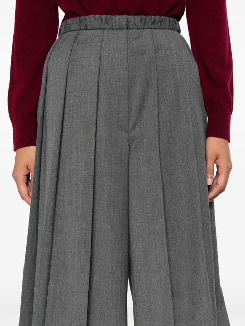 SANDRO high-rise pleated shorts - Grey