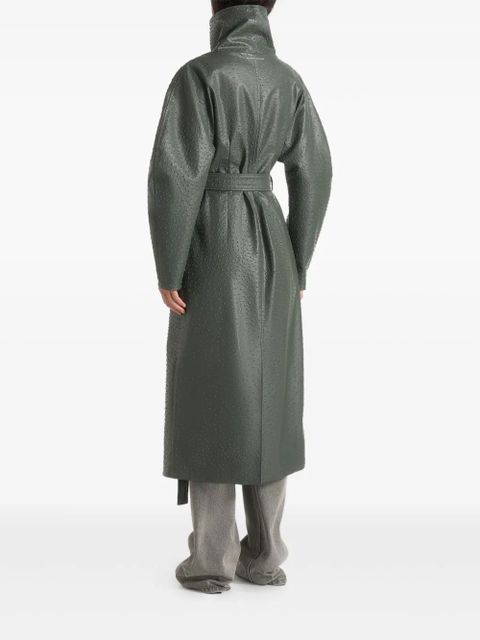 Manière De Voir Leyna balloon-sleeve belted coat - Green