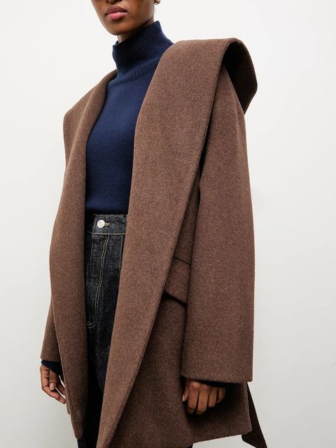 Answear.LAB płaszcz wełniany kolor brązowy - zdjęcie produktu nr 1