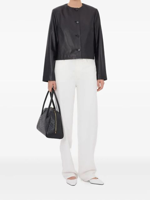 LouLou de Saison Raho button leather jacket - White