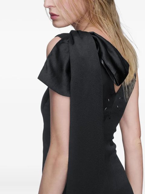 Maison Margiela bow-detail asymmetric gown - Black